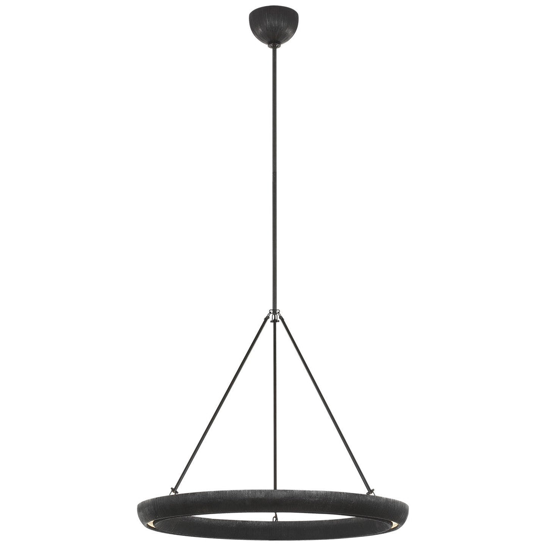 Visual Comfort Signature Utopia Ring Chandelier in Aged Iron
