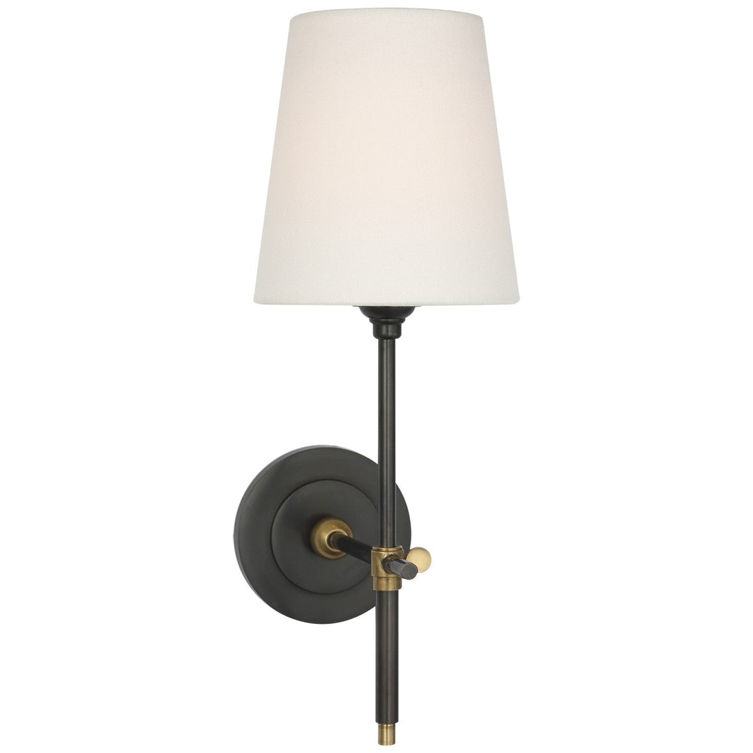 Visual Comfort Signature Bryant Cordless Wall Sconce in Bronze and Hand-Rubbed Antique Brass