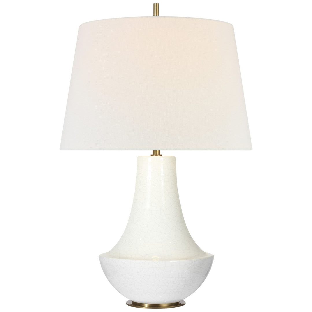 Visual Comfort Signature Kefi Table Lamp in Crackled Ivory