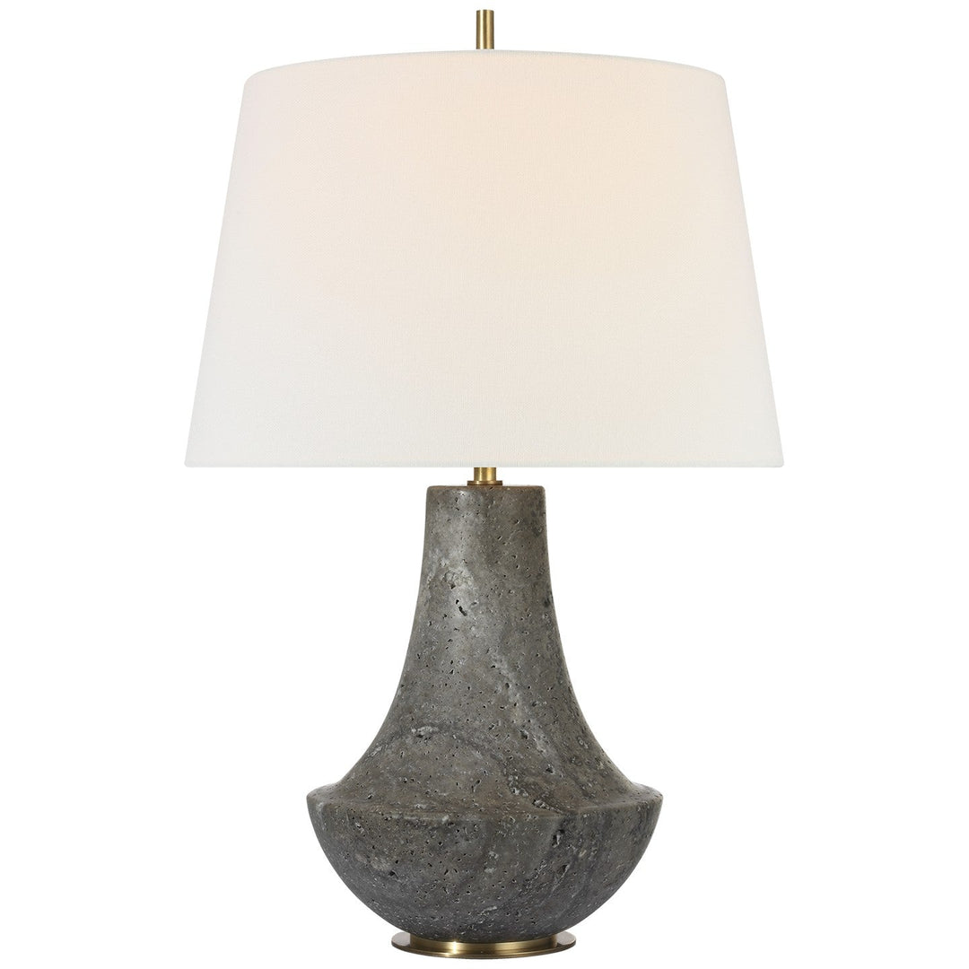 Visual Comfort Signature Kefi Table Lamp in Dark Travertine