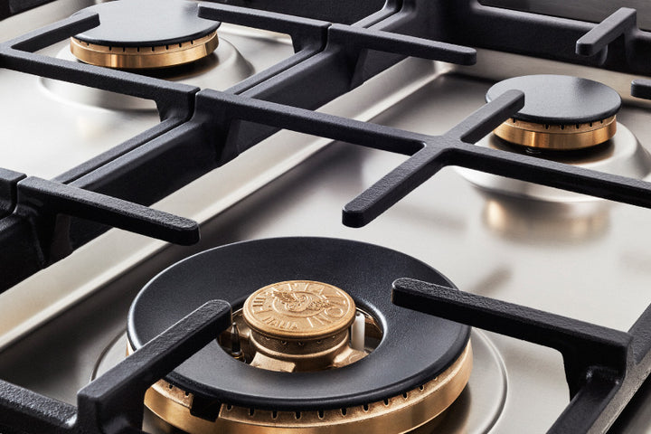 Bertazzoni Master Series Drop-In Gas Cooktop 6 Brass Burners 36"