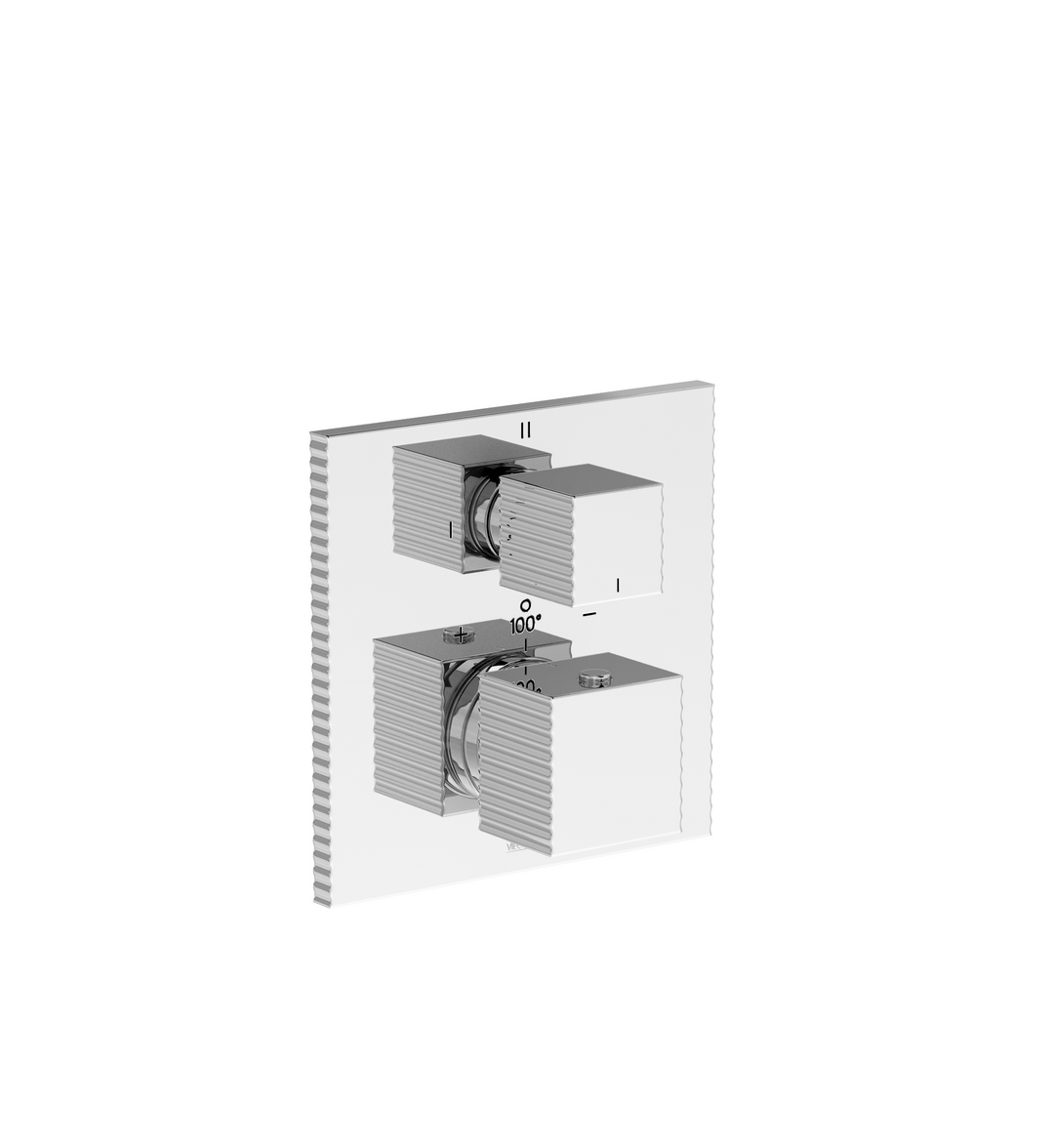 Franz Viegener Groovy Thermostatic Wall Valve With Three Outlets