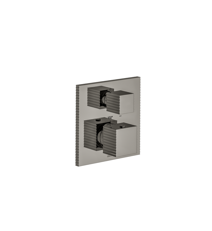 Franz Viegener Groovy Square Thermostatic Wall Valve Trim