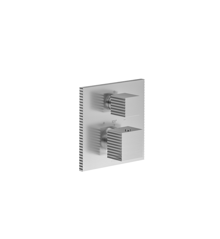 Franz Viegener Groovy Square Thermostatic Wall Valve Trim