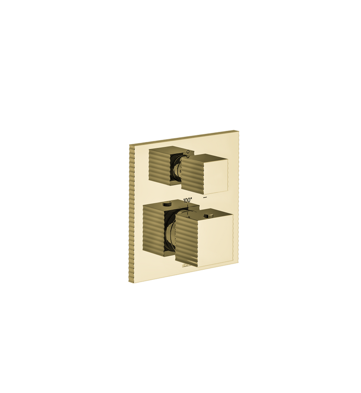 Franz Viegener Groovy Square Thermostatic Wall Valve Trim