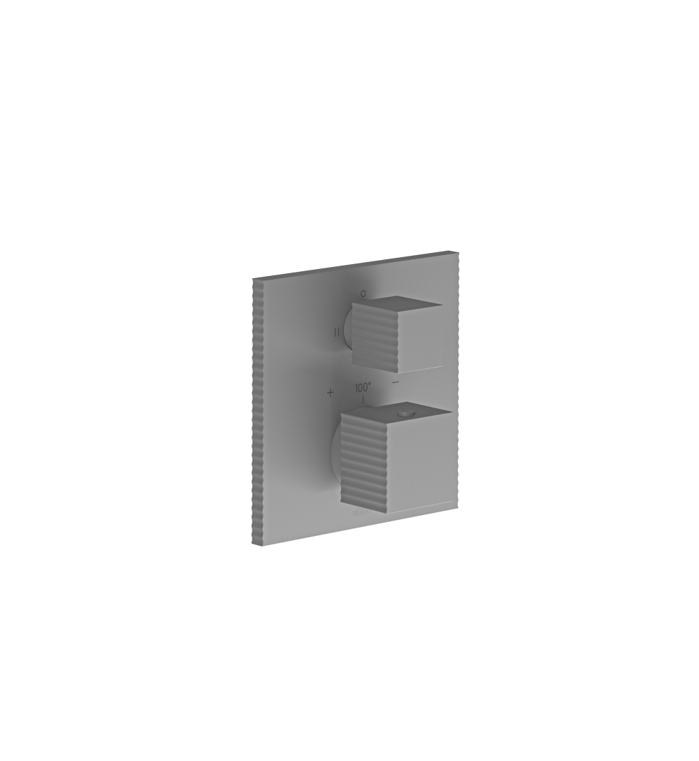 Franz Viegener Groovy Square Thermostatic Wall Valve Trim