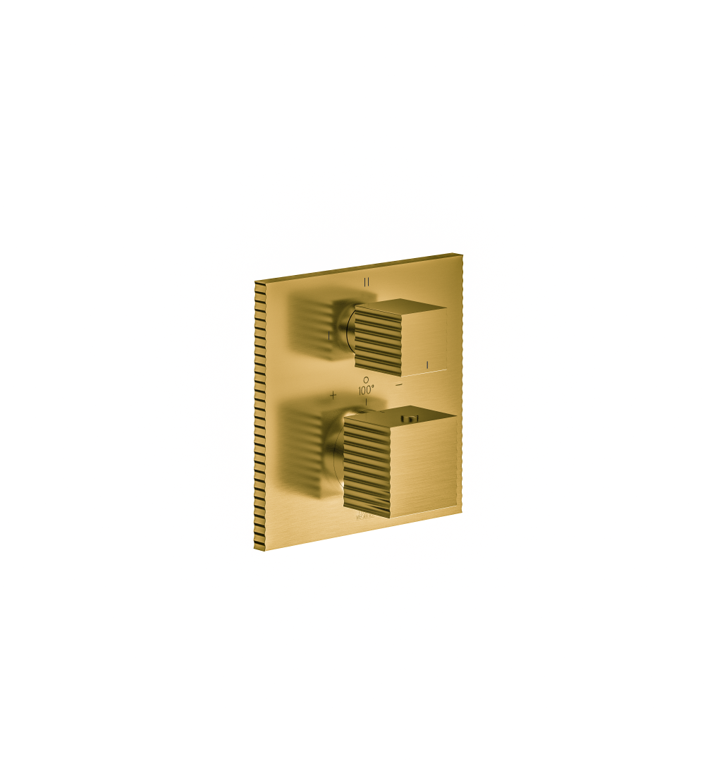 Franz Viegener Groovy Thermostatic Wall Valve With Three Outlets