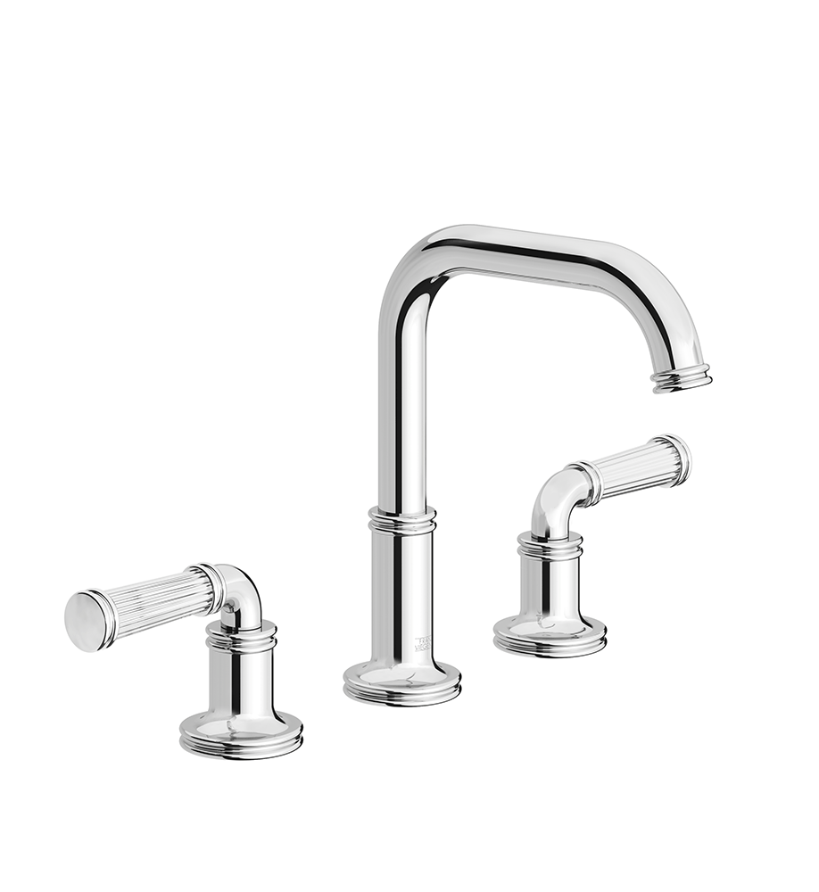 Franz Viegener Classic H Widespread Lavatory Faucet With Pop Up Drain Assembly
