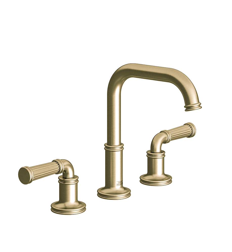 Franz Viegener Classic H Widespread Lavatory Faucet With Pop Up Drain Assembly