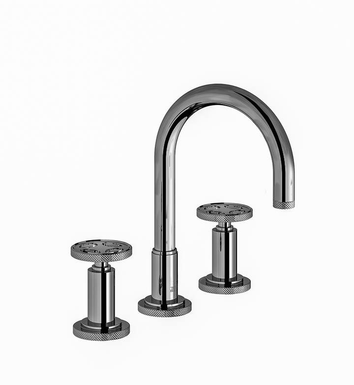 Franz Viegener Techno Chic Widespread Lavatory Faucet With Push Down Pop Up Drain