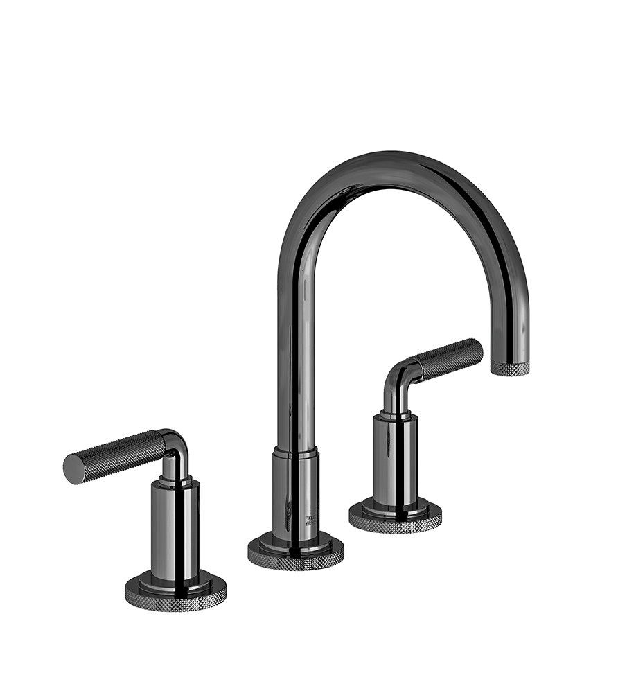 Franz Viegener Techno Chic Widespread Lavatory Faucet With Push Down Pop Up Drain Assembly