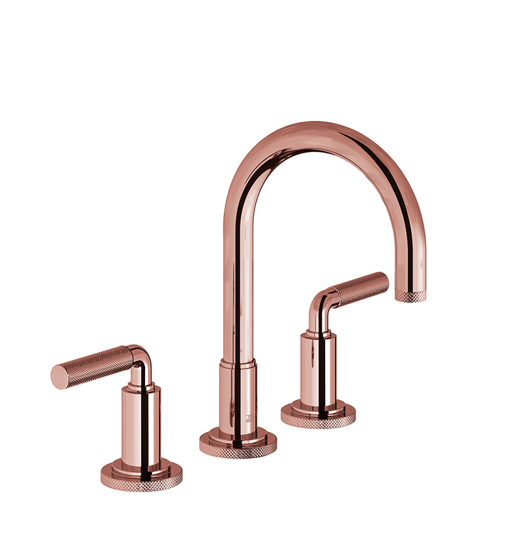 Franz Viegener Techno Chic Widespread Lavatory Faucet With Push Down Pop Up Drain Assembly