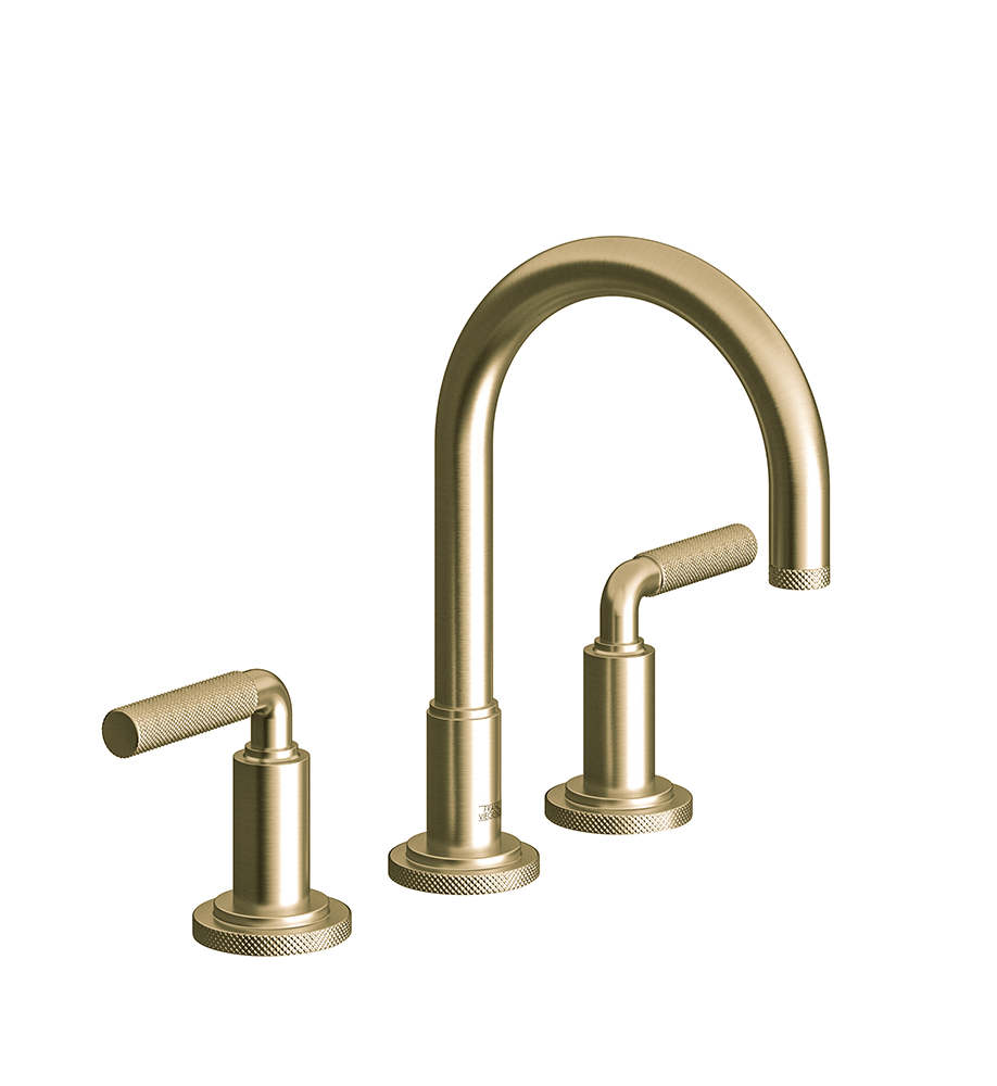 Franz Viegener Techno Chic Widespread Lavatory Faucet With Push Down Pop Up Drain Assembly