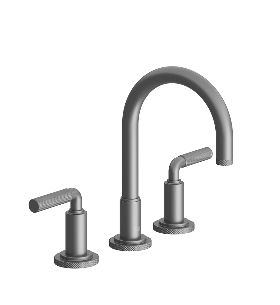 Franz Viegener Techno Chic Widespread Lavatory Faucet With Push Down Pop Up Drain Assembly
