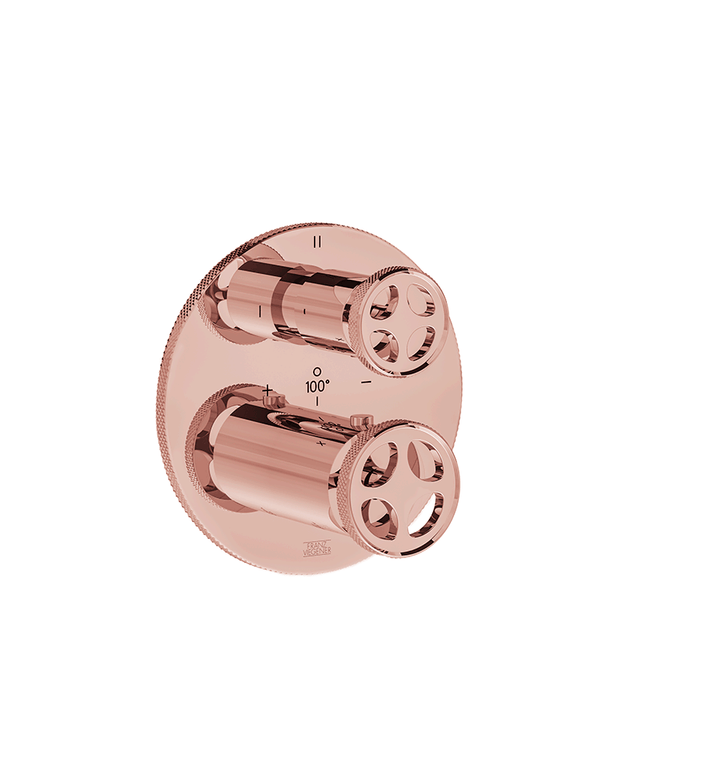 Franz Viegener Techno Chic Thermostatic Wall Valve With Three Outlets