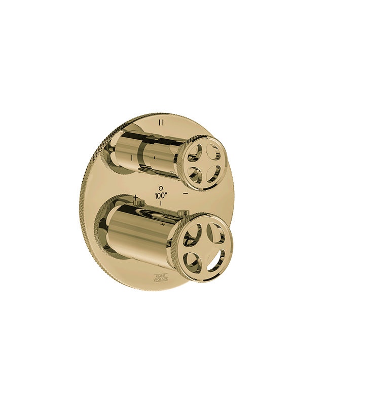 Franz Viegener Techno Chic Thermostatic Wall Valve With Three Outlets