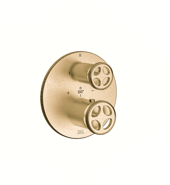 Franz Viegener Techno Chic Thermostatic Wall Valve With Three Outlets
