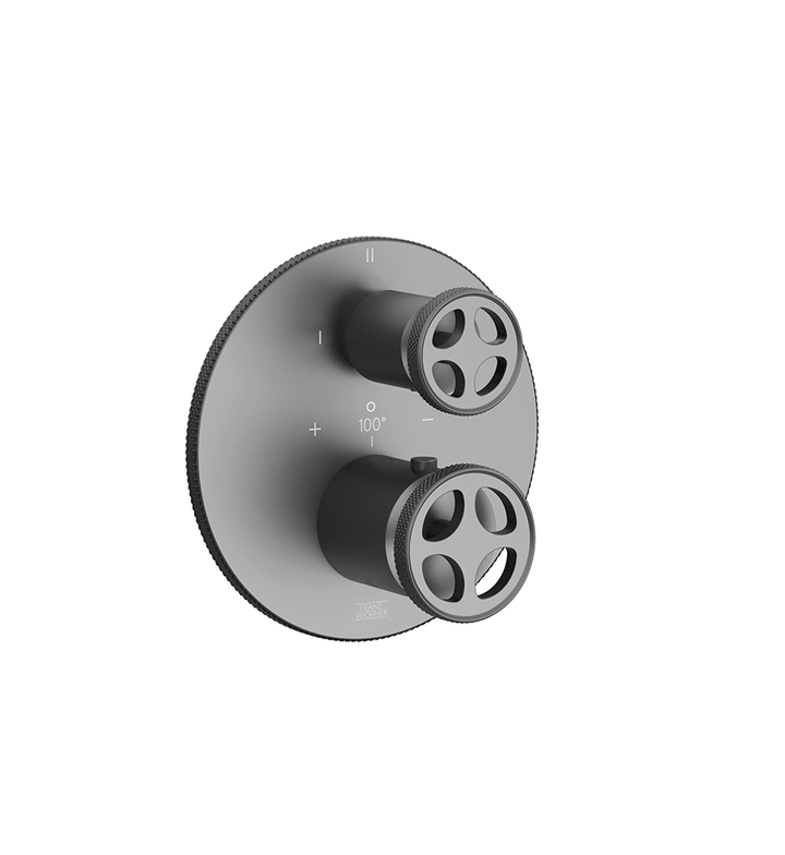 Franz Viegener Techno Chic Thermostatic Wall Valve With Three Outlets