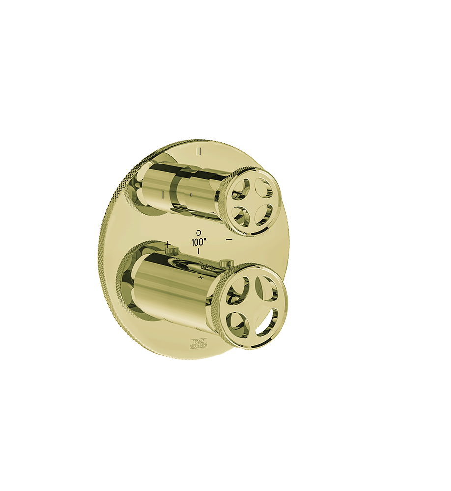 Franz Viegener Techno Chic Thermostatic Wall Valve With Three Outlets