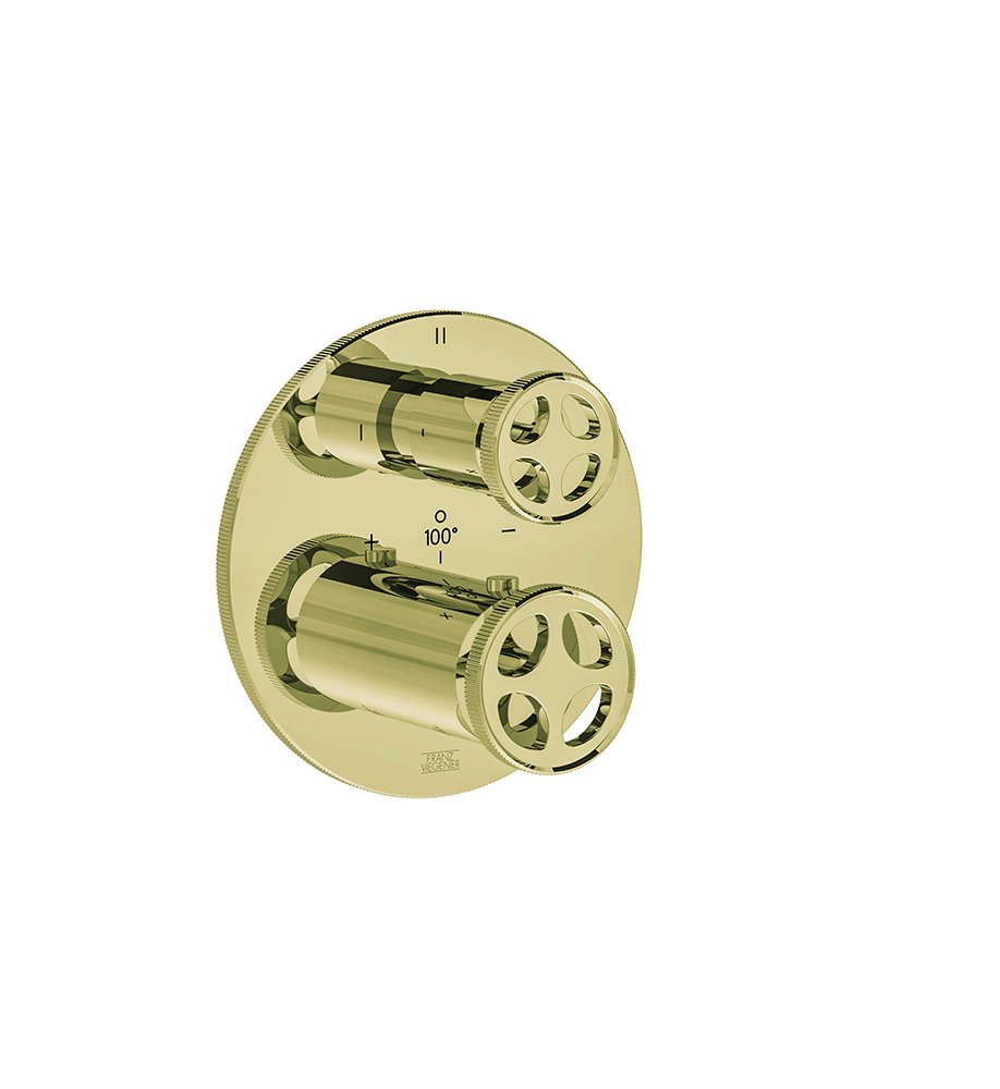 Franz Viegener Techno Chic Thermostatic Wall Valve With Three Outlets