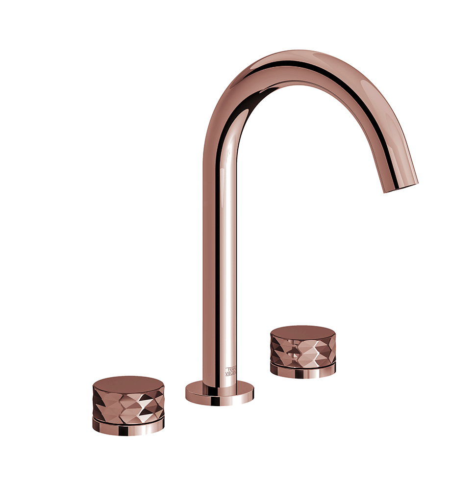 Franz Viegener Nerea Widespread Lavatory Faucet Diamond Cylinder Handle With Pop Up Drain Assembly