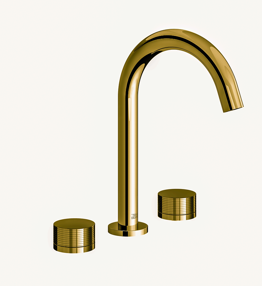 Franz Viegener Nerea Widespread Lavatory Faucet Rings Cylinder Handle With Pop Up Drain Assembly