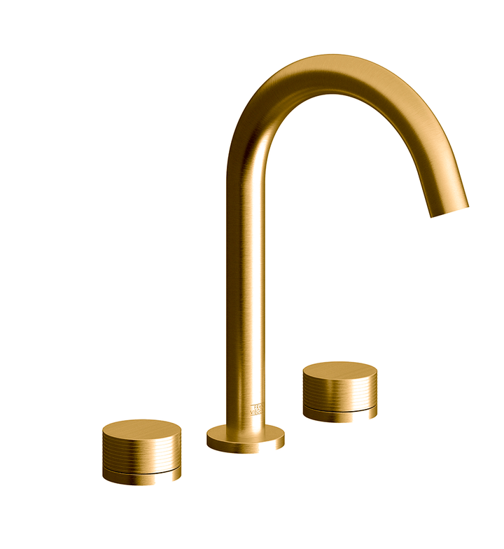 Franz Viegener Nerea Widespread Lavatory Faucet Rings Cylinder Handle With Pop Up Drain Assembly
