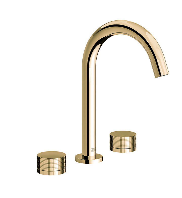 Franz Viegener Nerea Widespread Lavatory Faucet Rings Cylinder Handle With Pop Up Drain Assembly