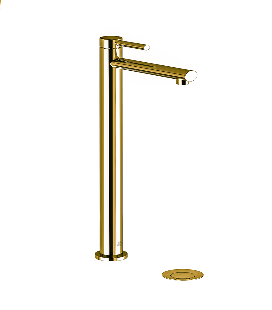 Franz Viegener Nerea Vessel Height Single Handle Luxury Lavatory Set With Push Down Pop Up Drain Assembly