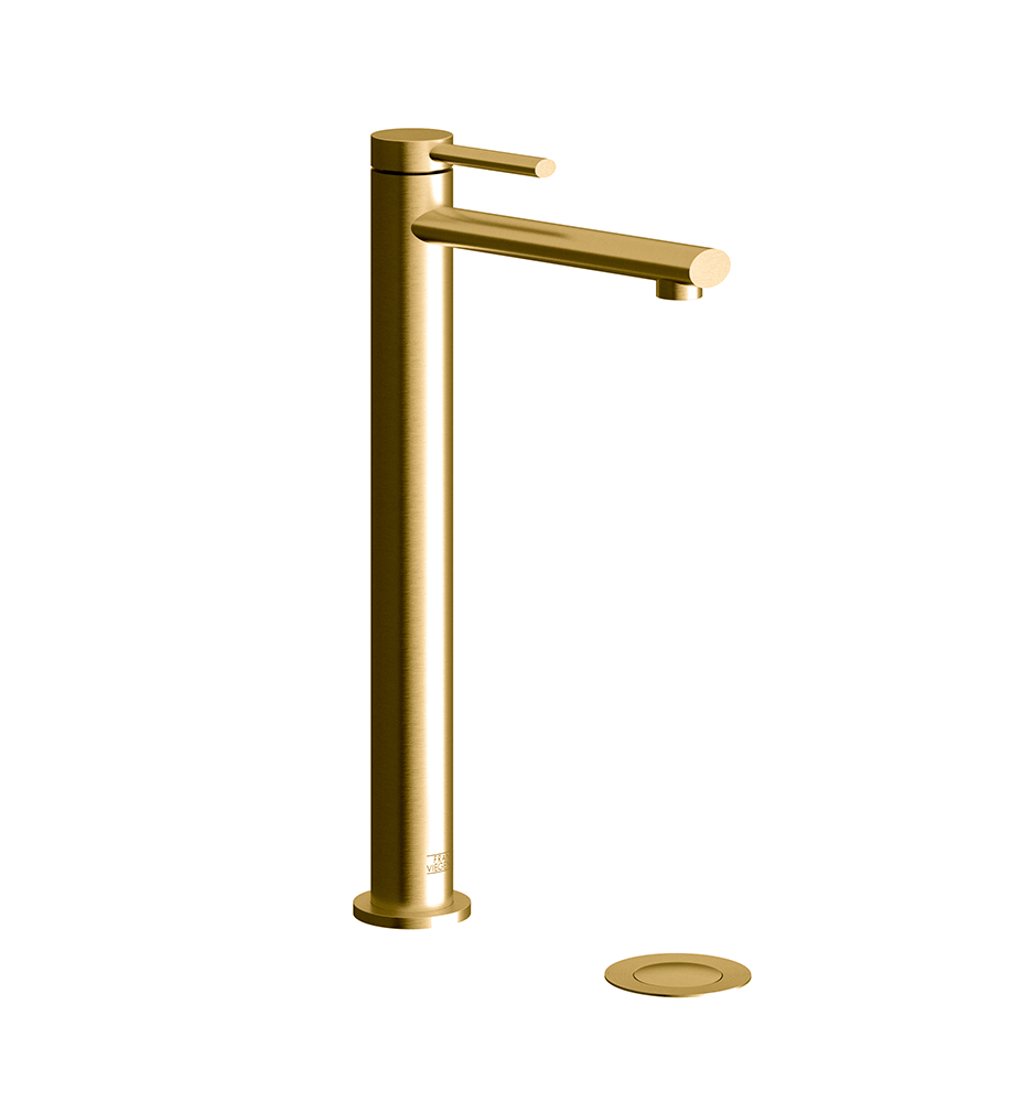 Franz Viegener Nerea Vessel Height Single Handle Luxury Lavatory Set With Push Down Pop Up Drain Assembly