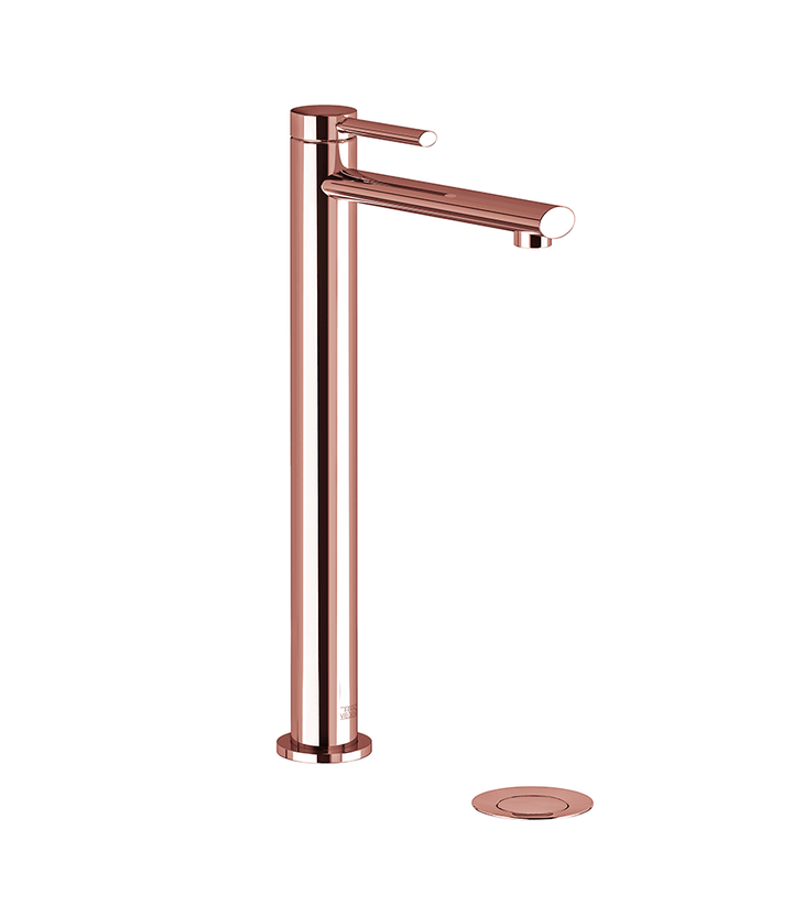 Franz Viegener Nerea Vessel Height Single Handle Luxury Lavatory Set With Push Down Pop Up Drain Assembly