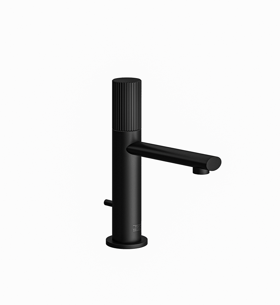 Franz Viegener Nerea Single Handle Luxury Lavatory Set Vertical Lines Cylinder Handle With Pop Up Drain Assembly