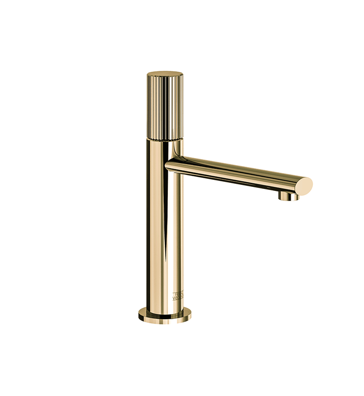 Franz Viegener Nerea Vessel Lavatory Set Vertical Lines Cylinder Handle