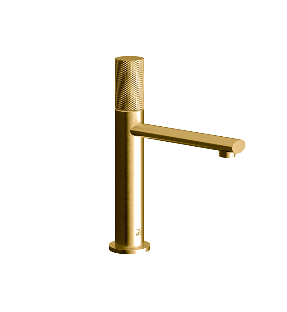 Franz Viegener Nerea Vessel Height Single Handle Luxury Lavatory Set Knurling Cylinder Handle