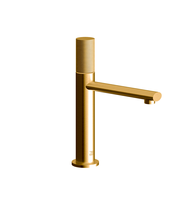 Franz Viegener Nerea Vessel Height Single Handle Luxury Lavatory Set Knurling Cylinder Handle