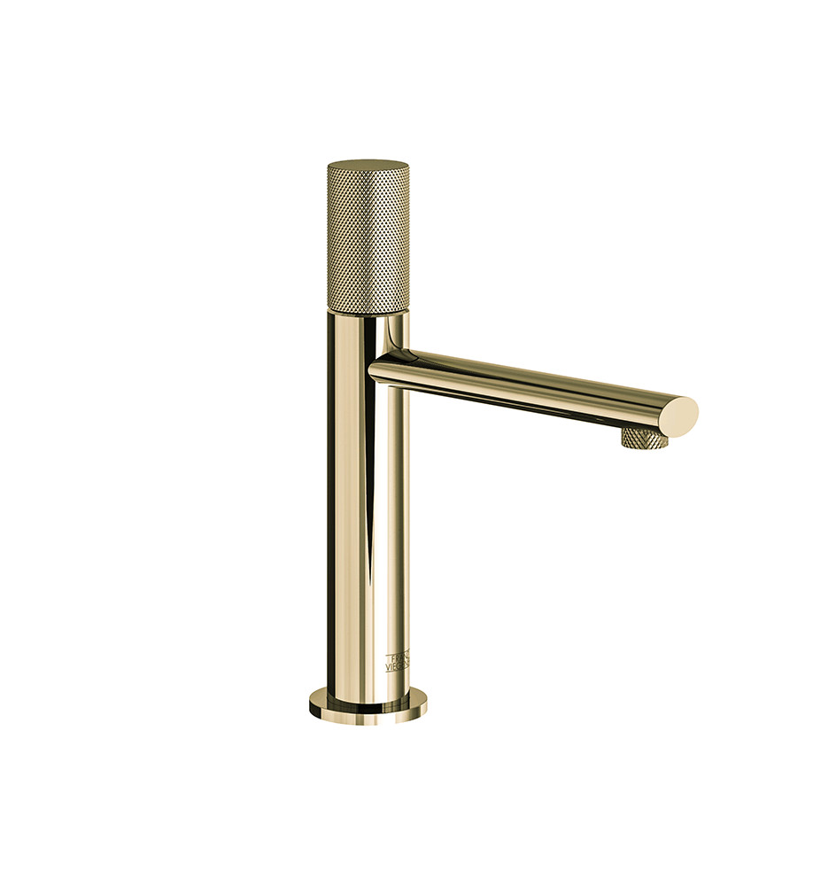 Franz Viegener Nerea Vessel Height Single Handle Luxury Lavatory Set Knurling Cylinder Handle