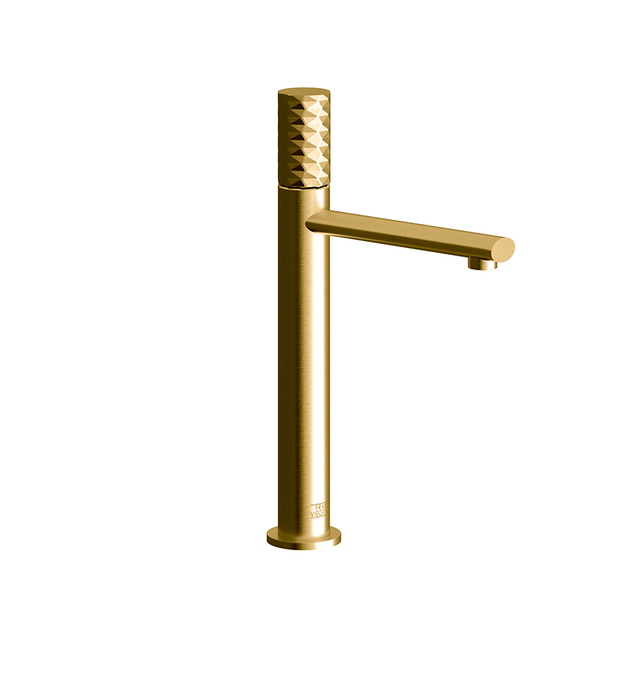 Franz Viegener Nerea Vessel Height Single Handle Luxury Lavatory Set Diamond Cylinder Handle