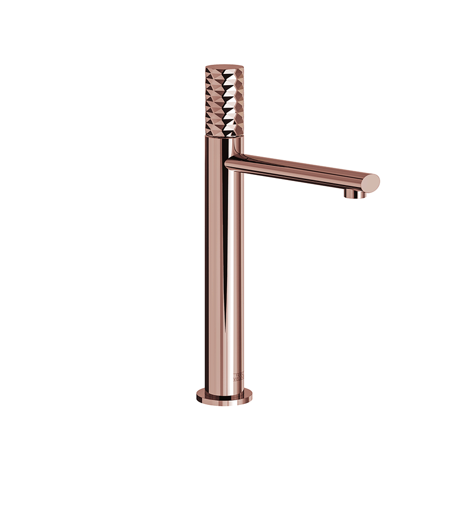 Franz Viegener Nerea Vessel Height Single Handle Luxury Lavatory Set Diamond Cylinder Handle
