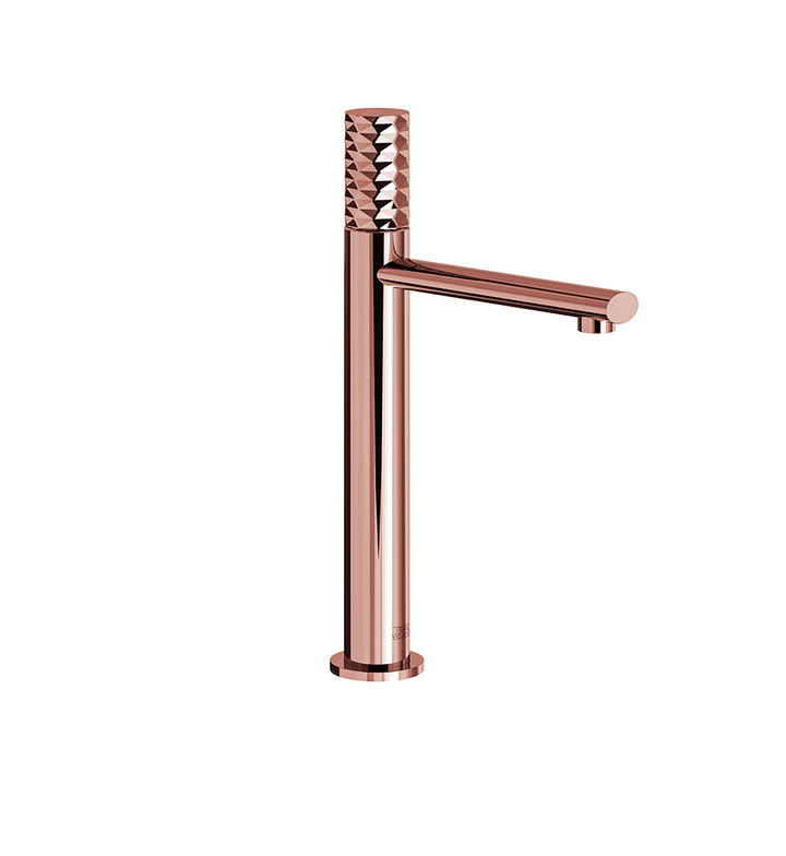 Franz Viegener Nerea Vessel Height Single Handle Luxury Lavatory Set Diamond Cylinder Handle