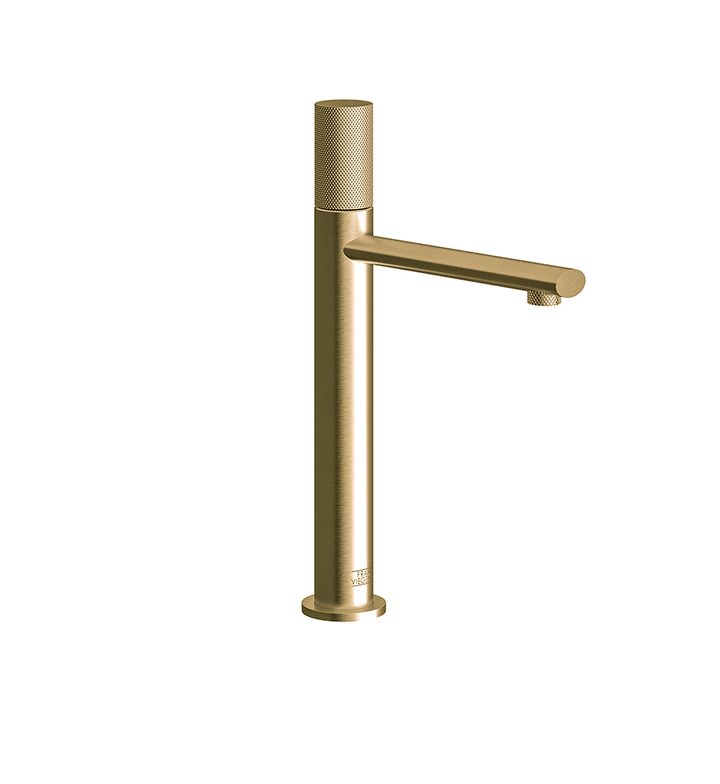 Franz Viegener Nerea Vessel Height Single Handle Luxury Lavatory Set Knurling Cylinder Handle