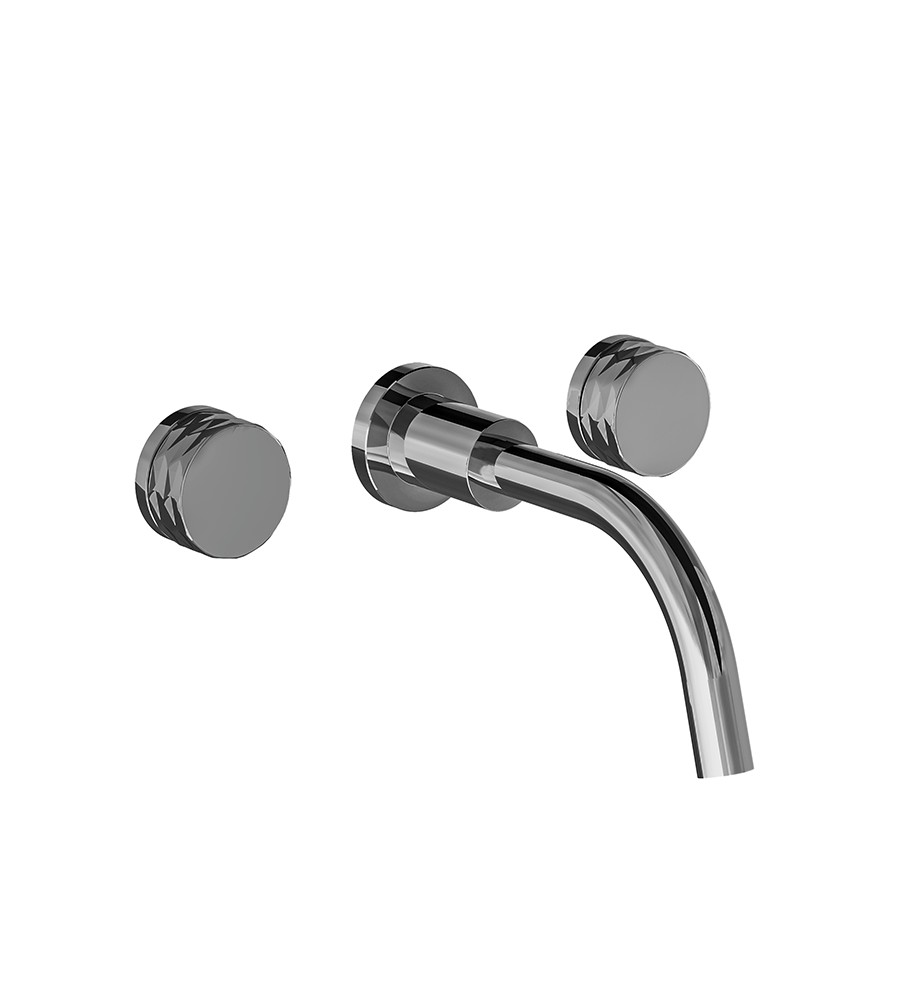 Franz Viegener Nerea Wall Mounted Lavatory Faucet Diamond Cylinder Handle