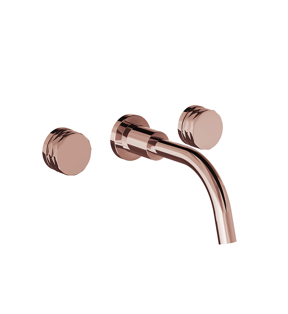 Franz Viegener Nerea Wall Mounted Lavatory Faucet Diamond Cylinder Handle