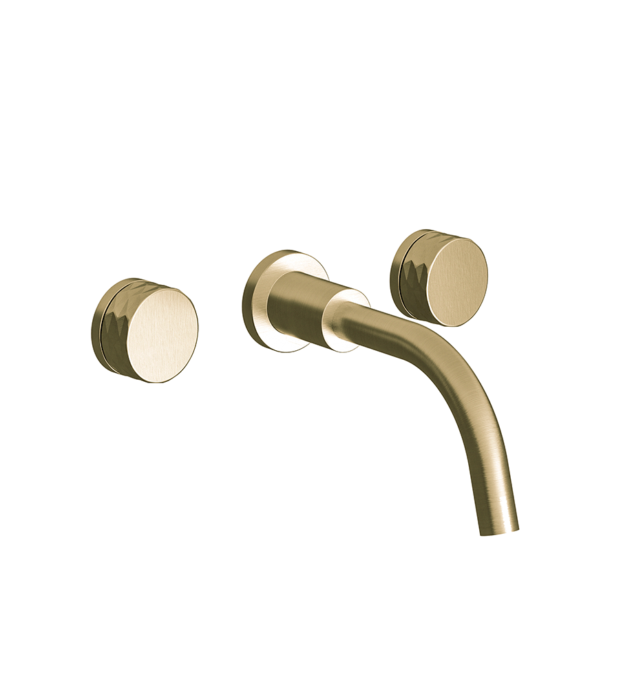 Franz Viegener Nerea Wall Mounted Lavatory Faucet Diamond Cylinder Handle