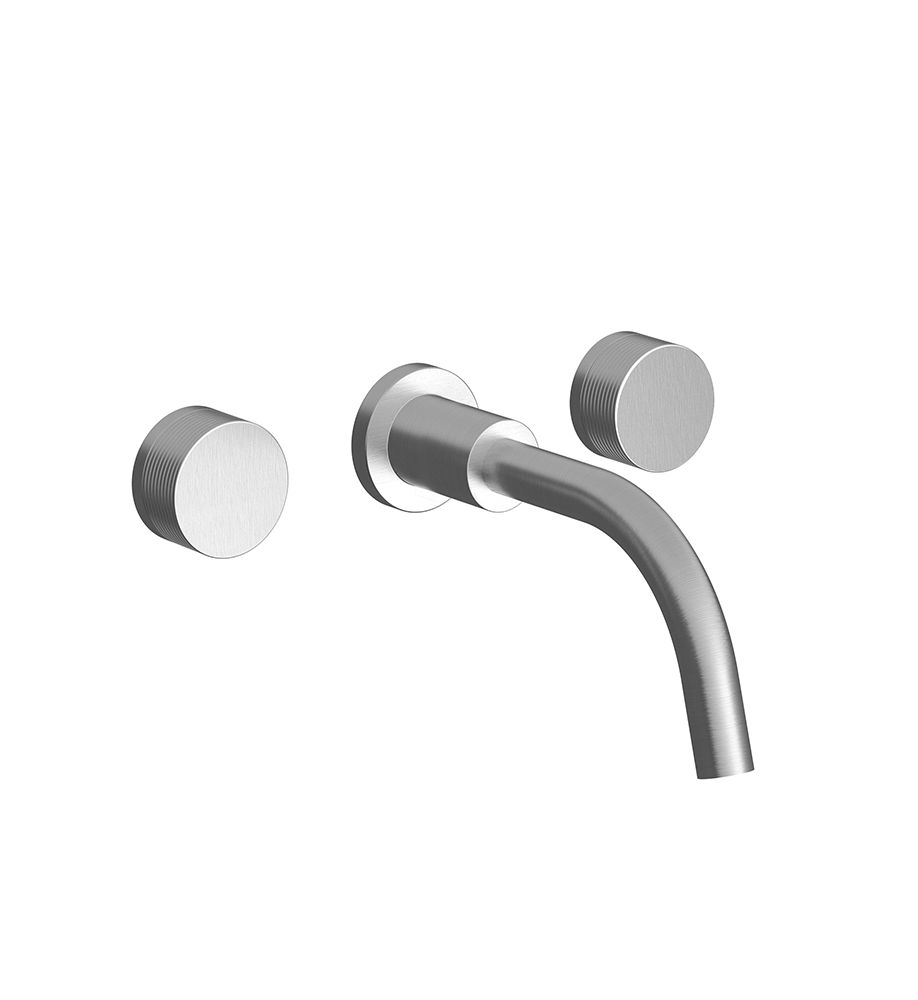 Franz Viegener Nerea Wall Mounted Lavatory Faucet Rings Cylinder Handle