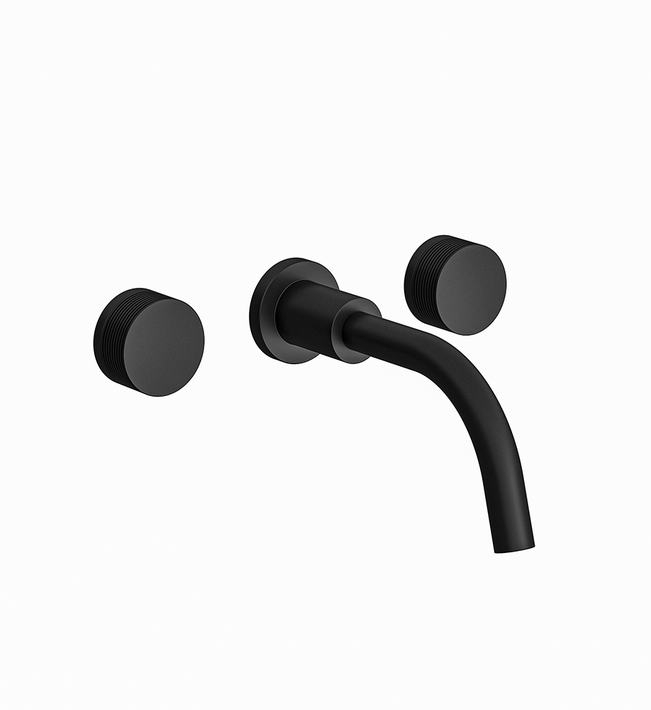 Franz Viegener Nerea Wall Mounted Lavatory Faucet Rings Cylinder Handle