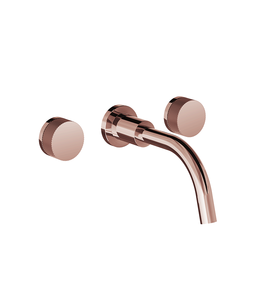 Franz Viegener Nerea Wall Mounted Lavatory Faucet Knurling Cylinder Handle