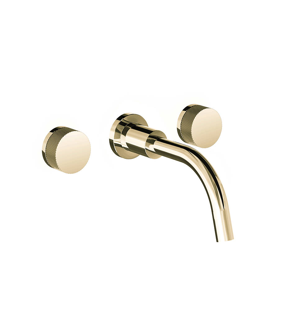 Franz Viegener Nerea Wall Mounted Lavatory Faucet Knurling Cylinder Handle