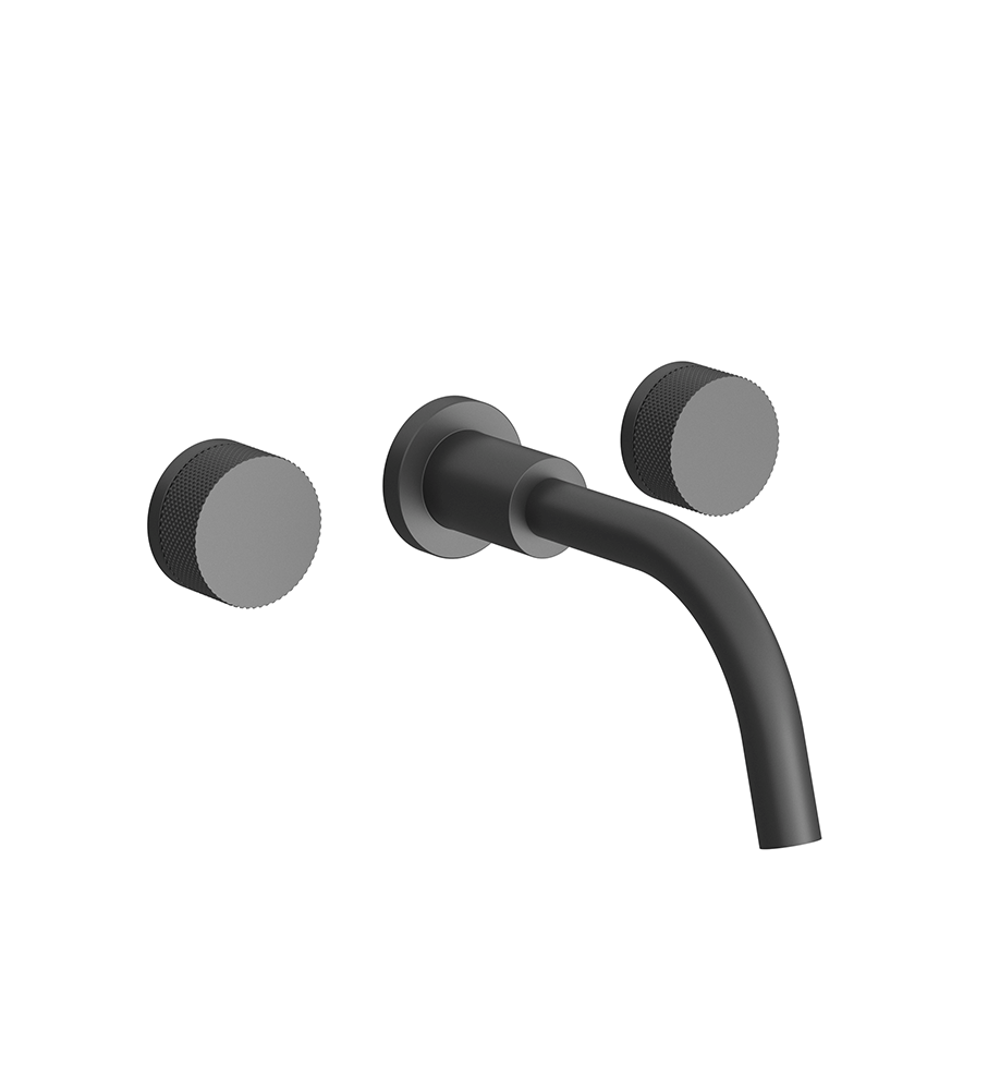 Franz Viegener Nerea Wall Mounted Lavatory Faucet Knurling Cylinder Handle