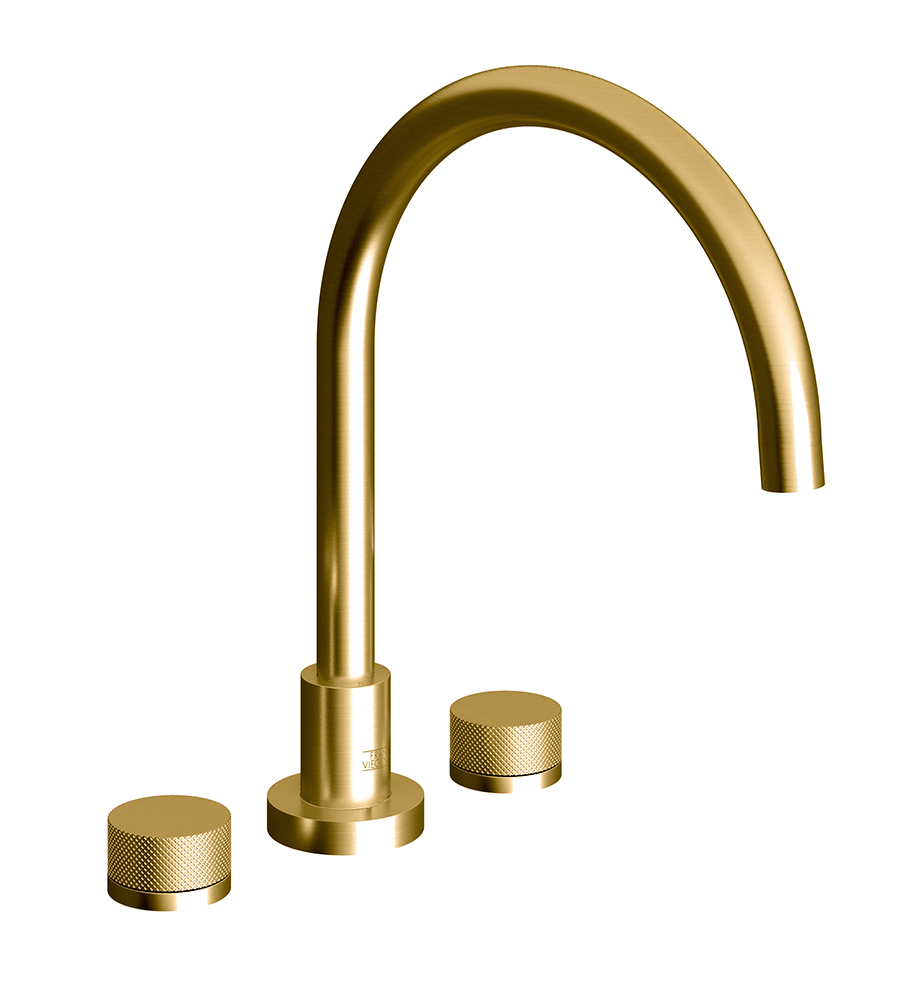 Franz Viegener Nerea Roman Bath Faucet Knurling Cylinder Handle