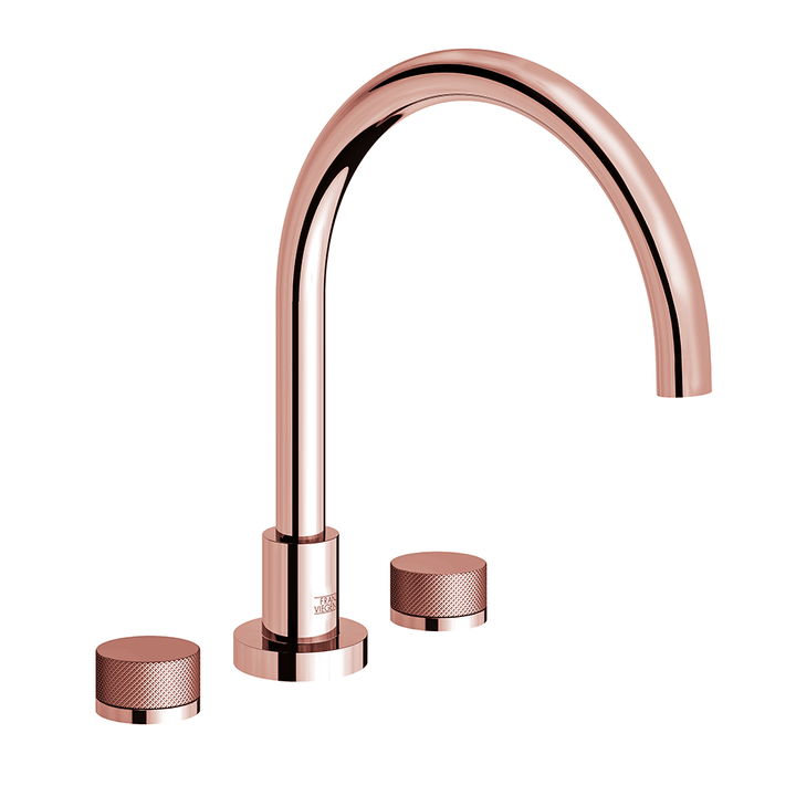 Franz Viegener Nerea Roman Bath Faucet Knurling Cylinder Handle